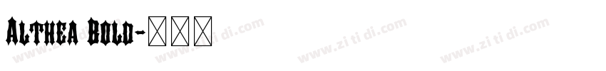 Althea Bold字体转换
